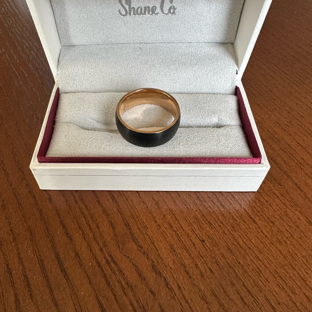 Shane Co. Black and Gold Ring
